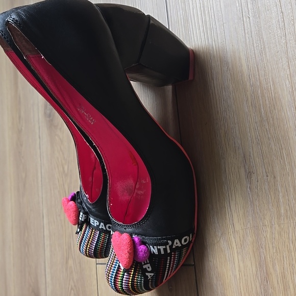 Paolo Conte Black Heels with Colorful Accents size EU 37 - Picture 3 of 7